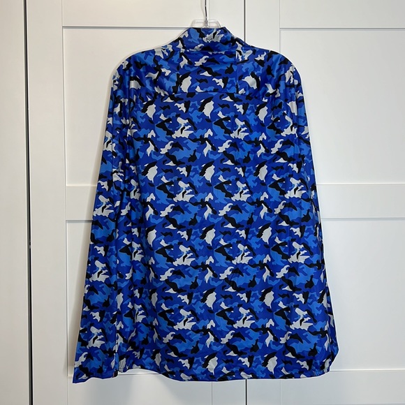 Fennec Golf Blue Camo Quarter Zip Pullover Mens Med - Picture 3 of 3